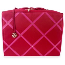 Estee Lauder Makeup Train Bag CASE ONLY 2021 Limited Edition Red Holidays Charm