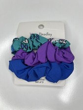 Vera Bradley Hair Scrunchie Set of 3 Peacock Garden. NWT
