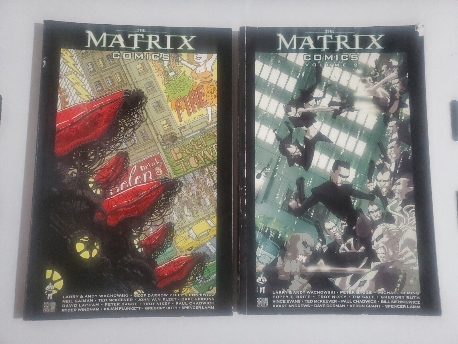 Matrix Vol 1 & 2 Trade Paperback TPB Set Burlyman Neil Gainman Dave Dorman Movie