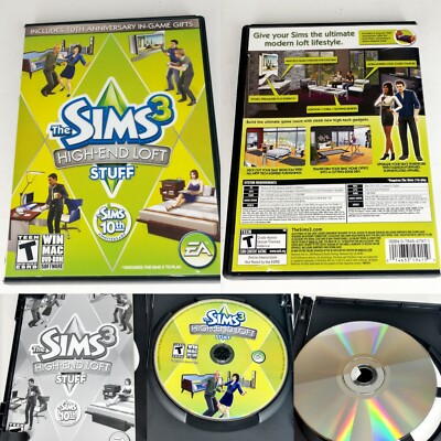 The Sims 3 High End Loft Stuff Pack PC DVD-R Expansion Game Complete in ...