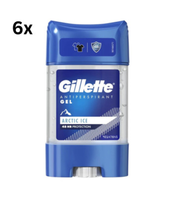 Gillette Arctic Ice Anti-Transpirant Deo Gel Stick 48h Geruchsschutz 6x70ml