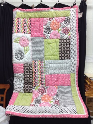 Pottery Barn Teen PBT Bright Blossom Floral Patchwork Quilt Full Queen FQ