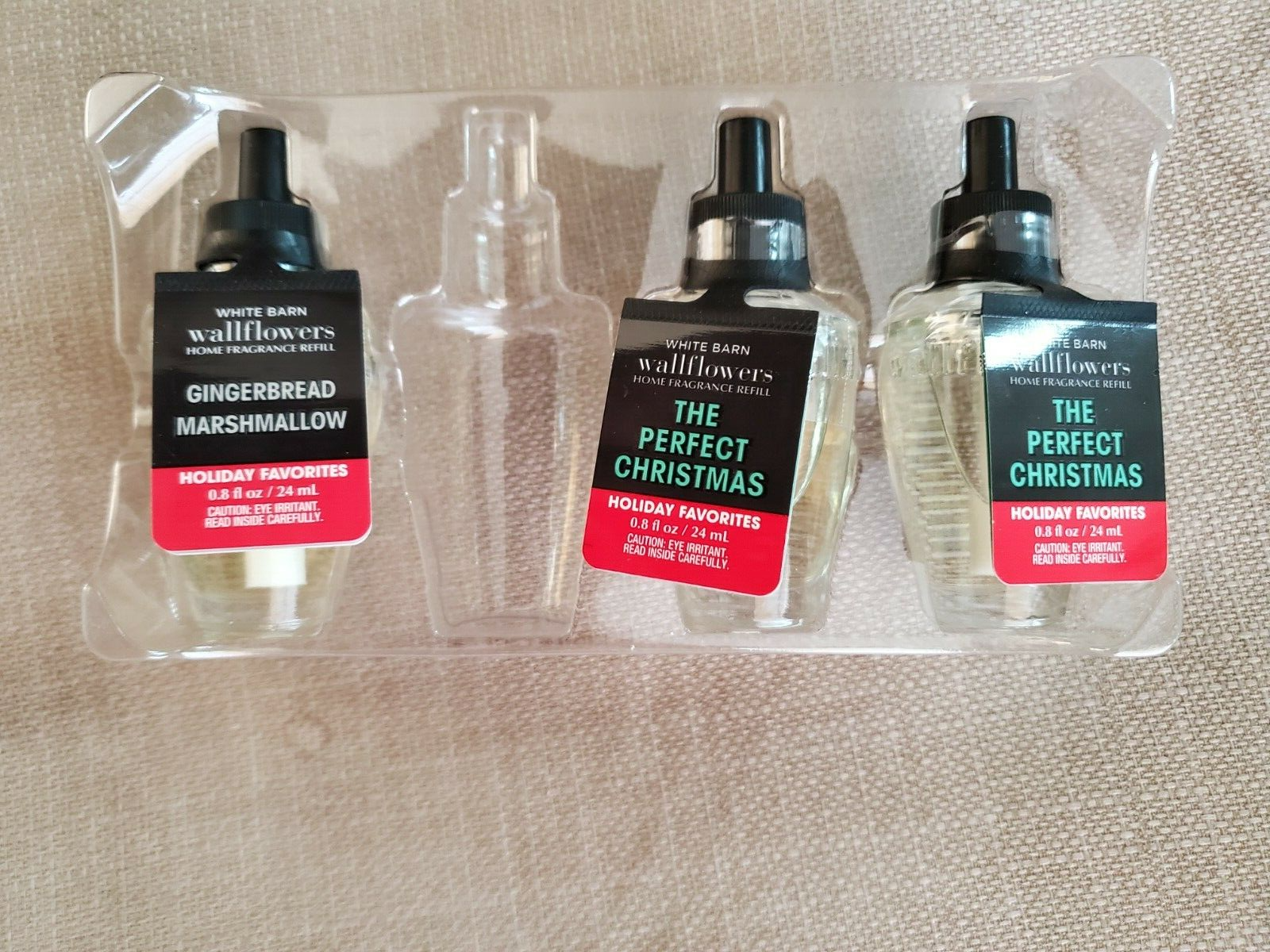 Lot of 3 Bath and Body Works Wallflower Refills- Christmas and Marshmallow-image