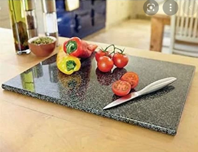 Large Granite Chopping Board Speckled Stone Worktop Saver Kitchen Top -  Black