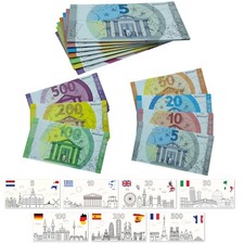 Fictitious Banknote - Coloring Monument in 7 Countries Europe Kids Gift