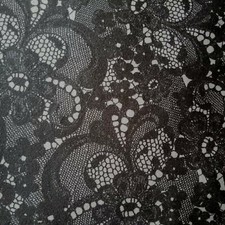 Black Lace SUPERSOFT Luxe Velour from Vera Wang! Stunning Lace Prints/Solids! 