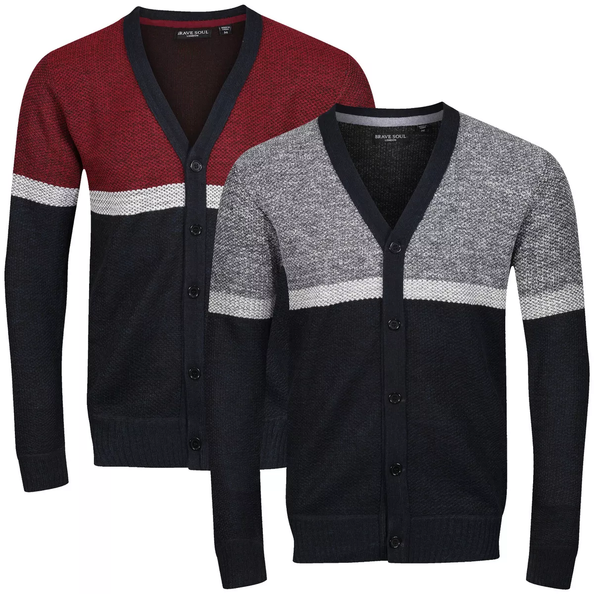 Brave soul mens clearance cardigan