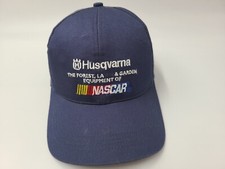 Vintage Husqvarna Chainsaws NASCAR Snapback Hat Cap Dad Men Women Racing Blue