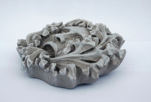 Green Man Pagan Gothic Wall Plaque Greenman Medieval Stone Outdoor Ornament Gift - Picture 4 of 6
