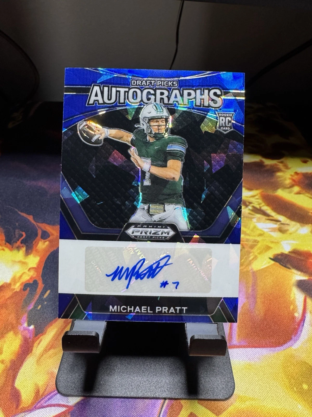 2024 Prizm Draft Picks - Draft Picks Auto Michael Pratt Blue Ice Prizm /75 (RC)