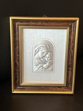 Leader Argenti Madonna & Child Sterling Silver 3D Plaque By Luigi Pesarei ITALY