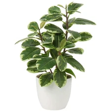 Artificial Plants Mini Camellia Potted Fake Plants Small Faux Plastic Plants ...
