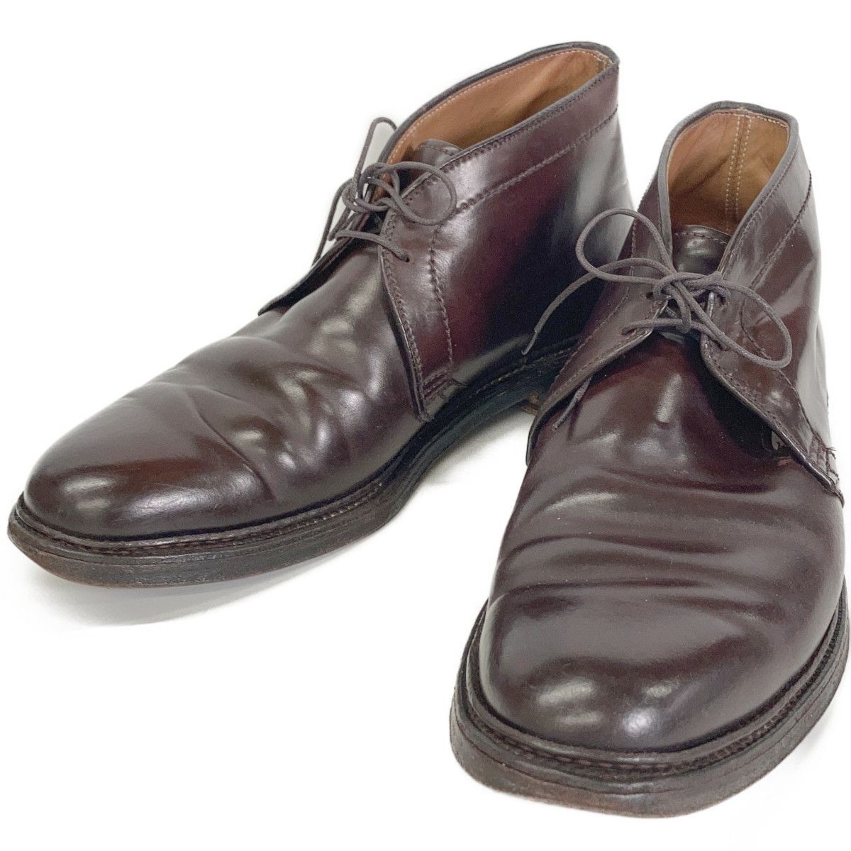 Alden Shoes 1339 Shell Cordovan Chukka Boots Burgundy ＃8 Men Size