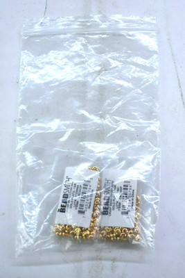 288 Piece BeadSmith Bright Gold Tone Crimp Bead Covers 4mm Gold Plate 2 Grams