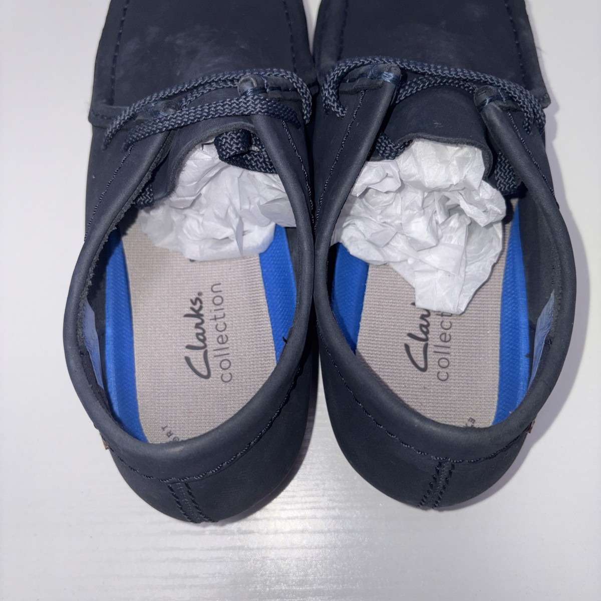 Clarks Shacre Ⅱ Run モカシン UK10 サイズ : 28cm Clarks Shacre II Run Men's Sz 10m Shoes Moccasin Navy Nubuck