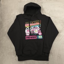 Sanrio Hello Kitty Hoodie Womens S Black Sweatshirt Tokyo Speed Streetwear NEW