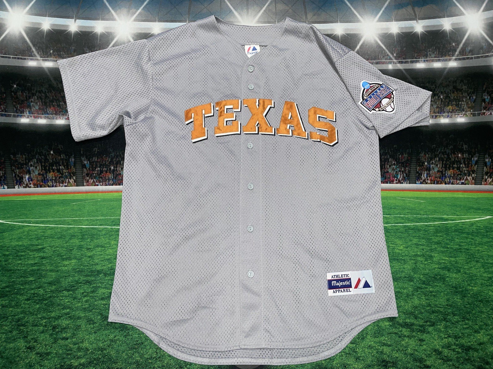 University of Texas Longhorns Baseball Jersey 2005 World Series Sz Large