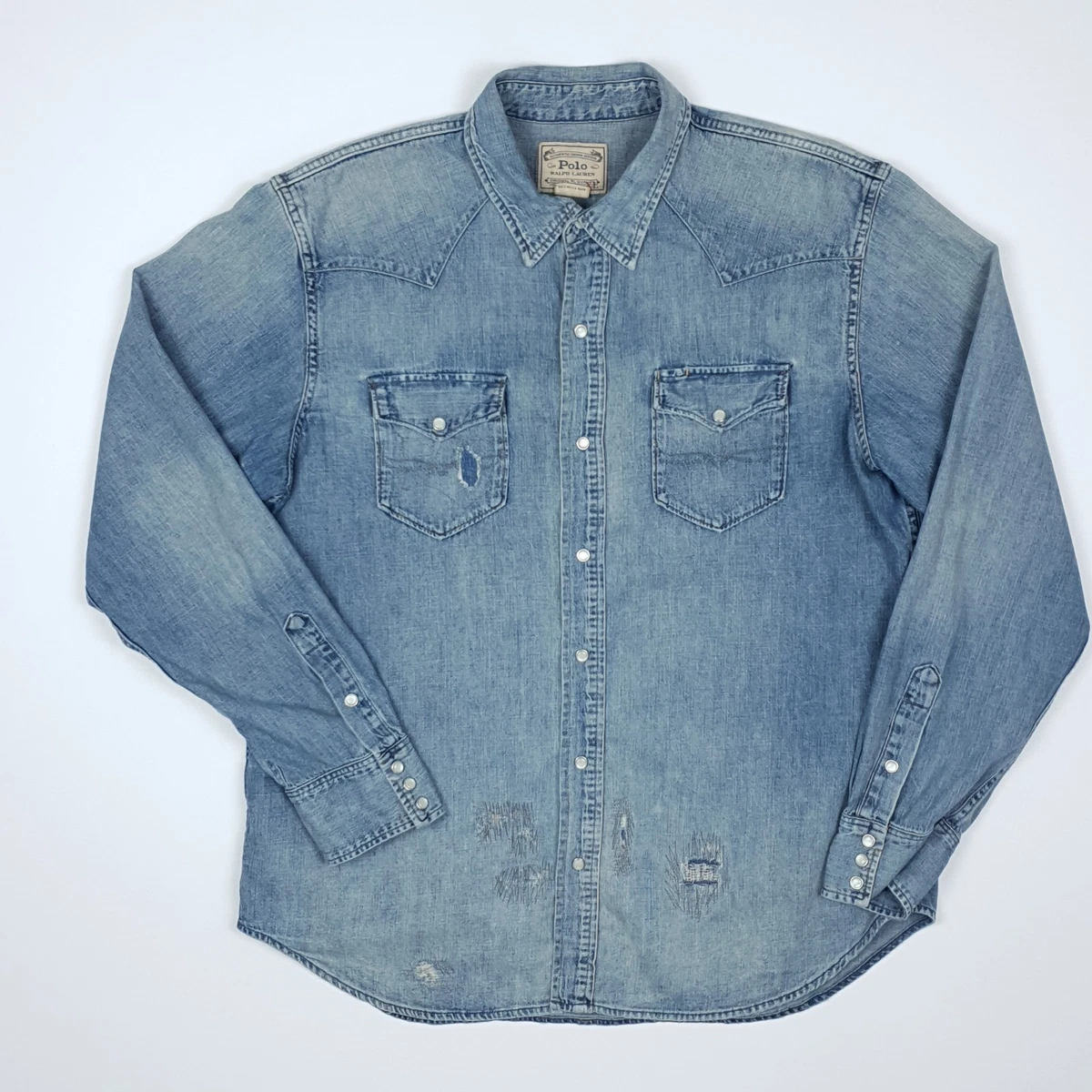 Polo Ralph Lauren Denim Western Casual Button-Down Shirts for Men