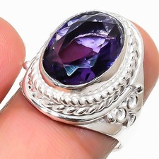 Purple Amethyst Gemstone Handmade 925 Sterling Silver All Size Ring For Gift