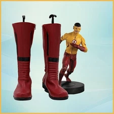 Kid Flash Cosplay Shoes Men Boots Custom Made Halloween Shoes