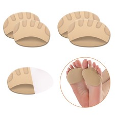 2 Pairs Gel Metatarsal Pads Men Women Honeycomb Fabric Forefoot Pads High Hee...