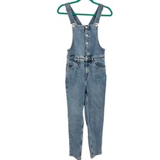 Free People Shelby Denim Overalls Blue Wash Size 27