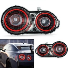 2vland Smoked Led Drl Rear Lamps Tail Lights For Nissan Gtr R35 2008-2023