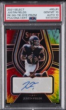 2021 PANINI SELECT RC SIGNATURES #RSJFI JUSTIN FIELDS 5/25 PSA 10 AUTO 10