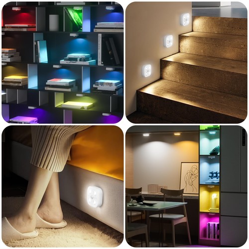 Wireless Step Light Rechargeable Puck Lights with Charging Station, RGB Motio... - Picture 7 of 7
