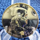 1962 Proof Franklin Half Dollar - Mirror Finish - 90% Silver - Light Toning - BU