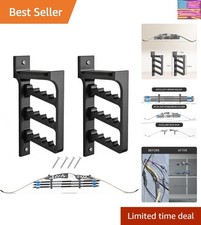 Archery Wall-Mounted Arrow Holder - Bow Hanger Rack for Recurve Bow Tradition...
