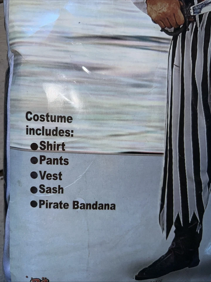 Disfraz de pirata para hombre XL 42-50 RG Disfraces Camisa Chaleco Pantalones Bandana Faja Foto 2 de 4