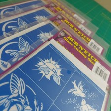 Glass Etch Etching Stencil Fliers Birds Unicorns Butterly Armour Products NEW