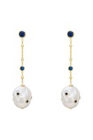 Latelita Polka Dot Barock Perlen Ketten AnhäNger Ohrringe Gold Saphir