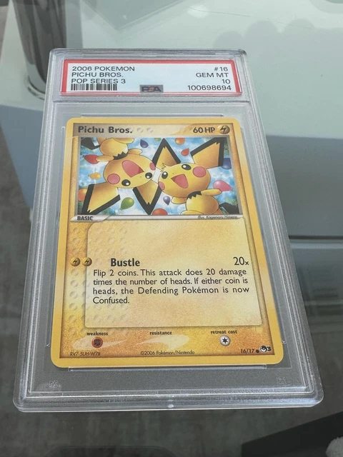 Pokemon POP Series 3 Pichu Bros. #16 PSA 10 Gem Mint