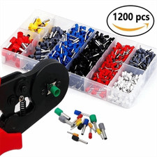 1200pcs Ferrule Kit Tubular Terminal Crimping Tool Wire Terminal Connector