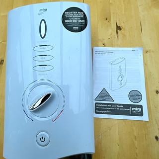 Mira Sport Max 9KW. Electric Shower White Power Selector Manual No Head