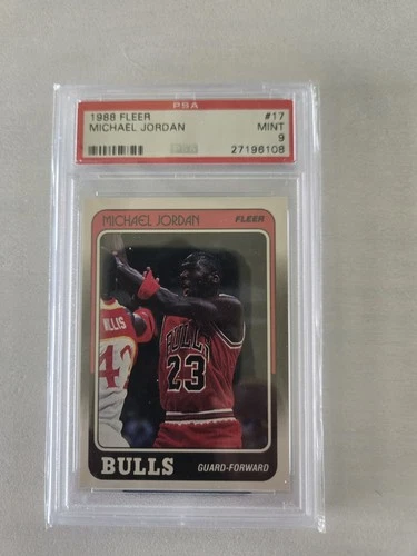Michael Jordan PSA 9 1988 17 Fleer Chicago Bulls NBA