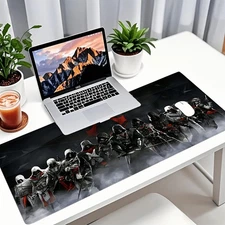 15.7x35.4 inch XXL Gothic Stealth Character Mouse Pad-Large Ergonomic Desk Mat w
