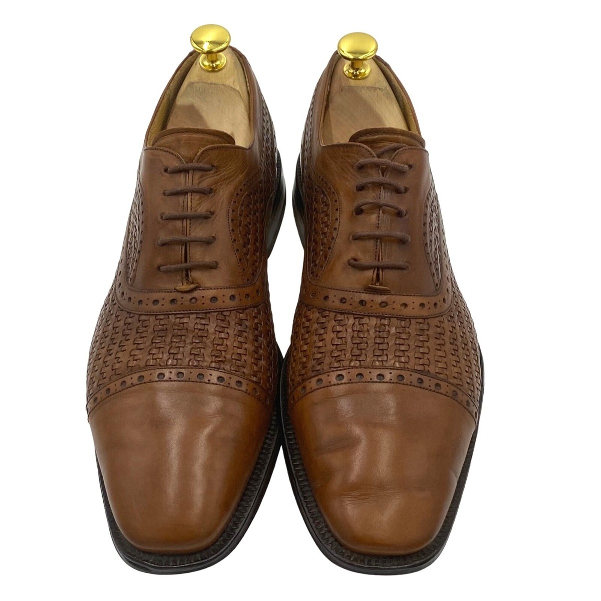 Mezlan Ocana Leather Cap Toe Woven Oxford Shoe Made in Spain Size 9 M Vtg Mezlan Mens Oxford Shoes Woven Leather | Mercari main image 3