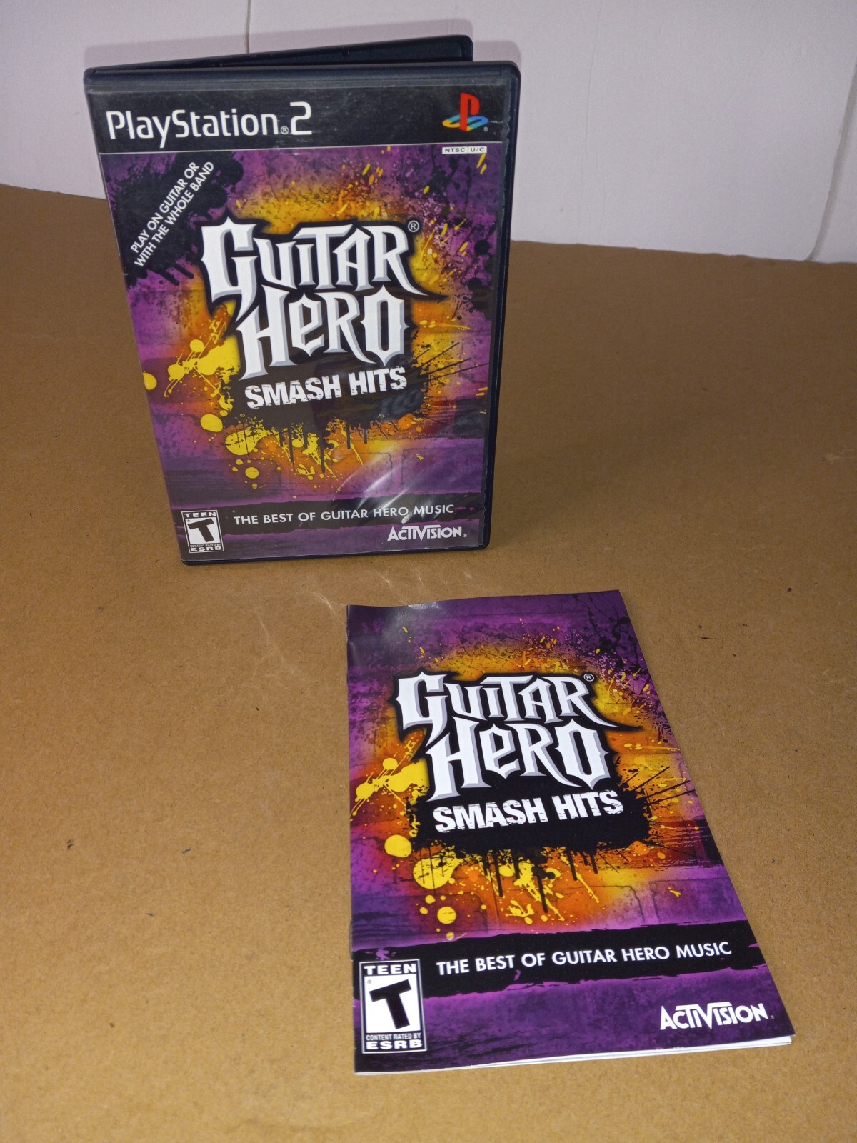 In Stock Now!) Guitar Hero Smash Hits Guitar Game for PS2 + 2 x Wireless  Power X Ten Frets Guitar Controller for PS2