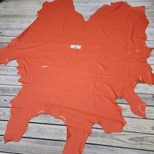Orange Leather Hide Upholstery Whole Full Cow Hide 47 sq ft