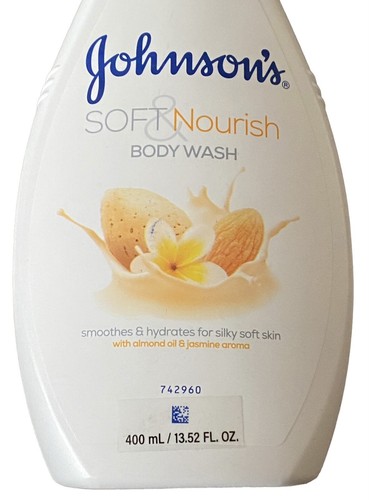 Johnson's Soft & Nourish Body Wash Almond Oil & Jasmine Aroma 13.52 fl oz - Picture 2 of 4