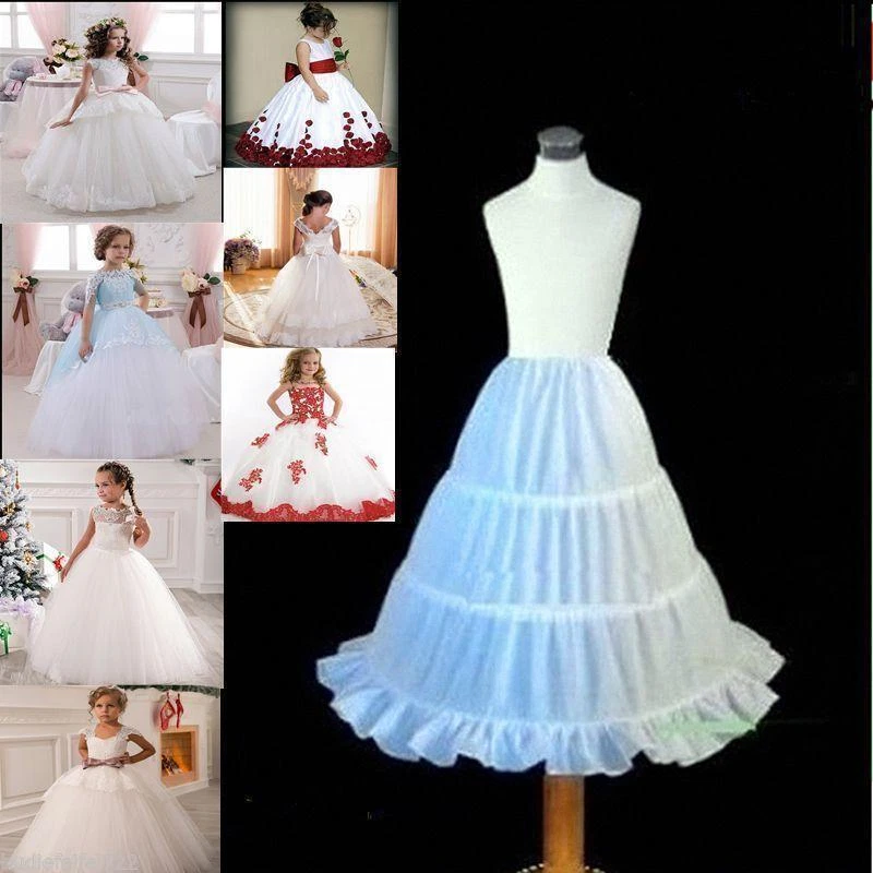 RULTA Flower Girl Dress 3 Hoop A Line Crinoline Petticoat