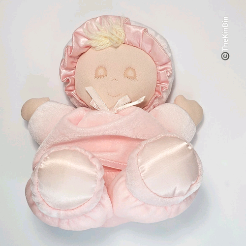 Muñeca bebé EDEN So Soft de colección terciopelo peluche rosa pijamas ojos dormidos usada en excelente estado - Imagen 7 de 13