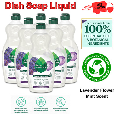 Seventh Generation Dish Soap Liquid Lavender Flower & Mint Scent 19 oz Pack of 6