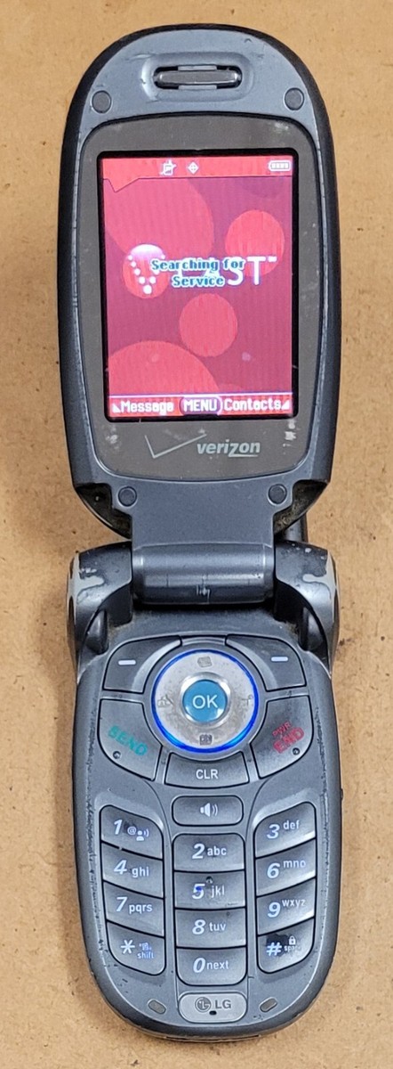 LG VX8300 - Gray and Silver ( Verizon ) Cellular Flip Phone - No