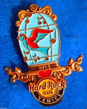 VENICE ITALY 3D ORNATE CAGED BLUE SONG BIRD RED WINGS 2014 Hard Rock Cafe PIN LE