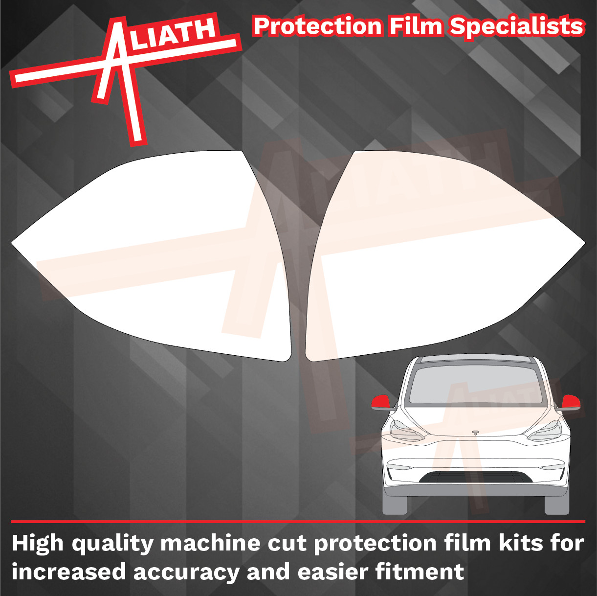 Fits Tesla Model Y 2020-24 Mirror Caps CLEAR Stone Chip Paint Protection Film