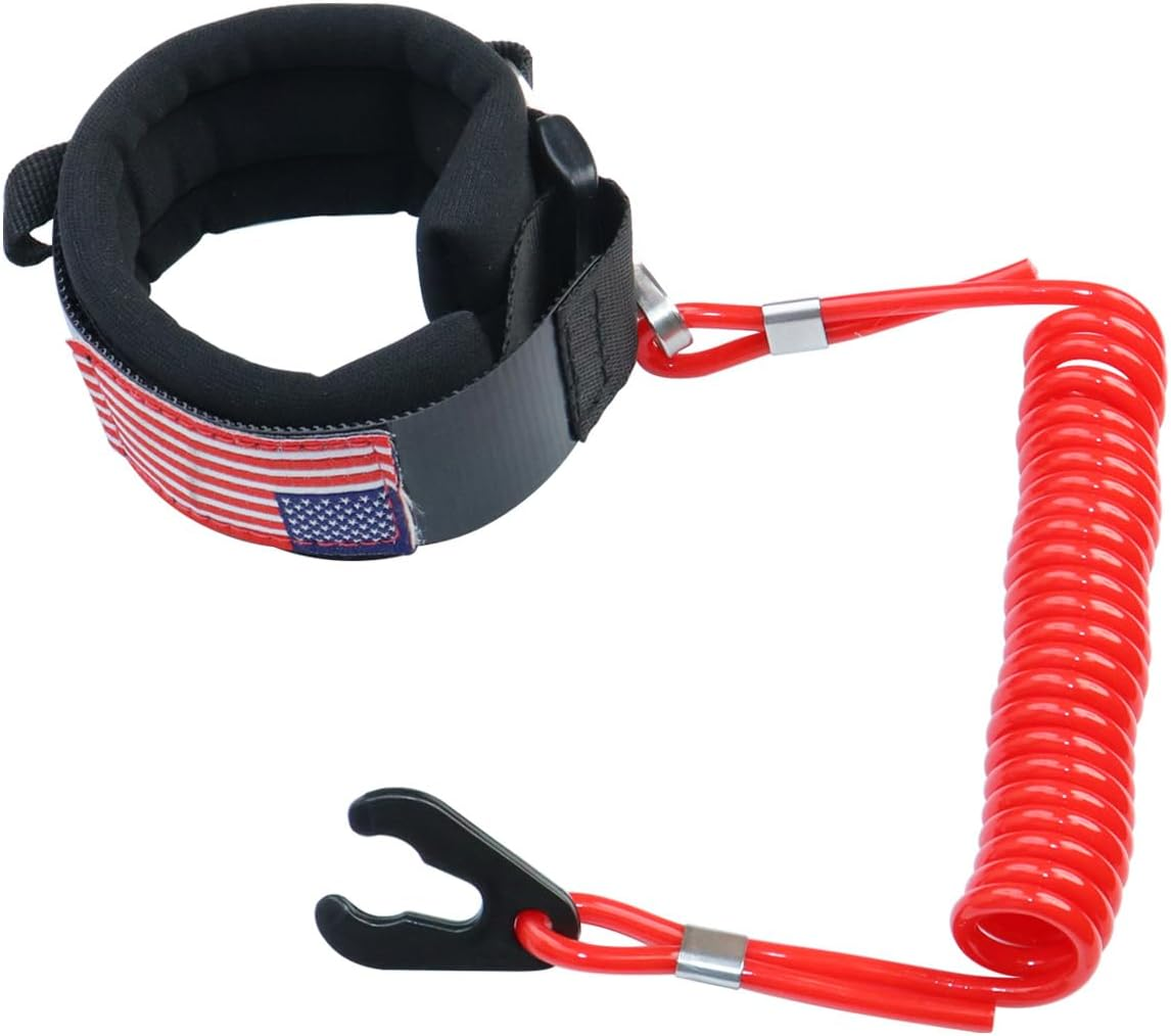 Boat Kill Switch Lanyard Marine Safety Tether Boat Engine Kill Switch  Lanyard - Safety Tether For Yamaha, Mercury, Honda & Other Outboard Motors  Outboard Engine Tether Float Wrist Strap